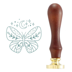 Spellbinders - Sealed Collection - Brass Wax Seal With Handle - Mystic Butterfly (WS-012)